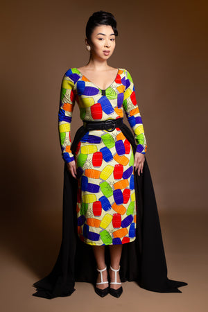 Lucille Pop Art Bamboo Midi Dress