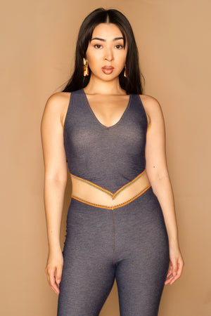 Clio Stretch Denim Tank