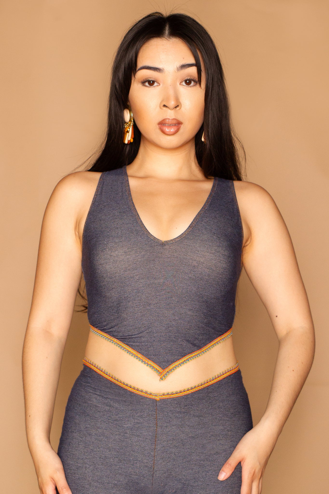 Clio Stretch Denim Tank