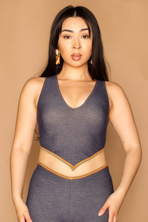 Clio Stretch Denim Tank
