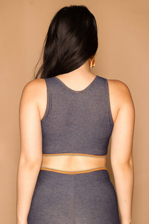 Clio Stretch Denim Tank