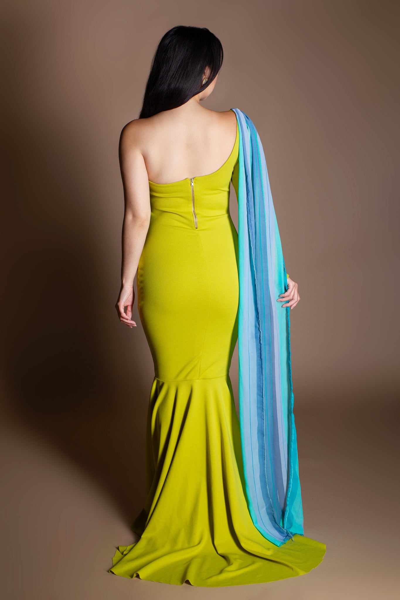 Donna Muted Green Mermaid Dress