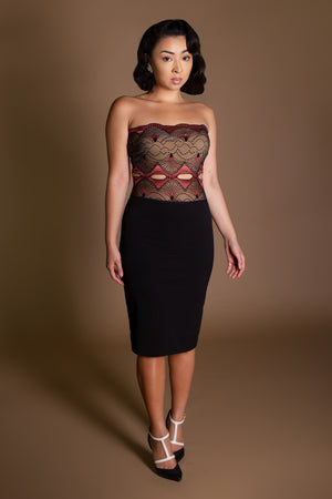 Ava Lace Cut Out Wiggle Dress