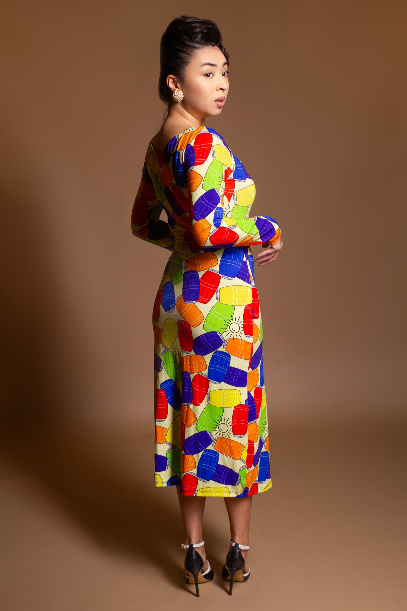 Lucille Pop Art Bamboo Midi Dress