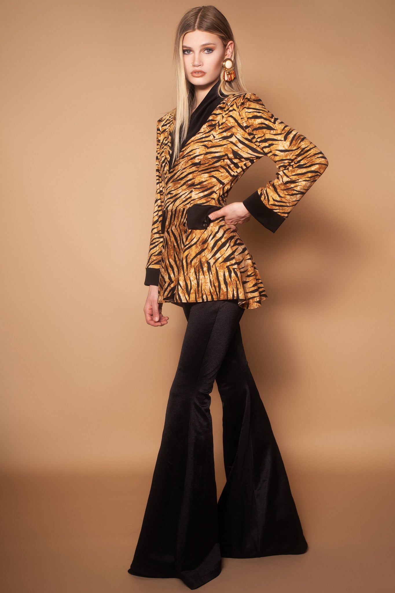 Bengal Blaze Faux Blazer Dress