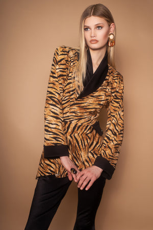 Bengal Blaze Faux Blazer Dress