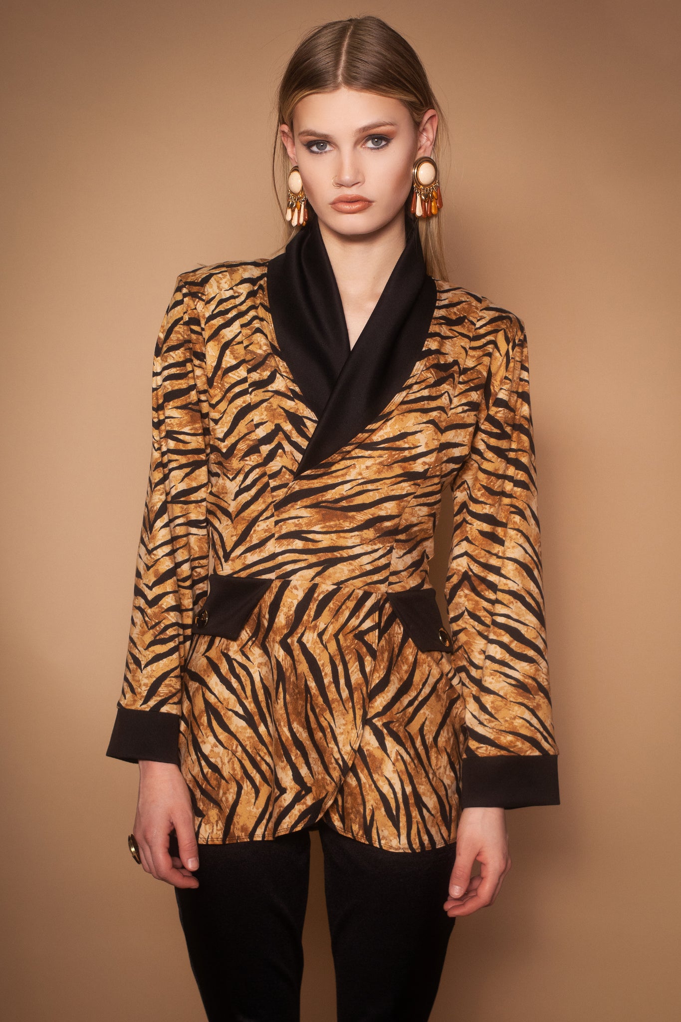 Bengal Blaze Faux Blazer Dress
