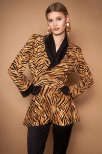 Bengal Blaze Faux Blazer Dress