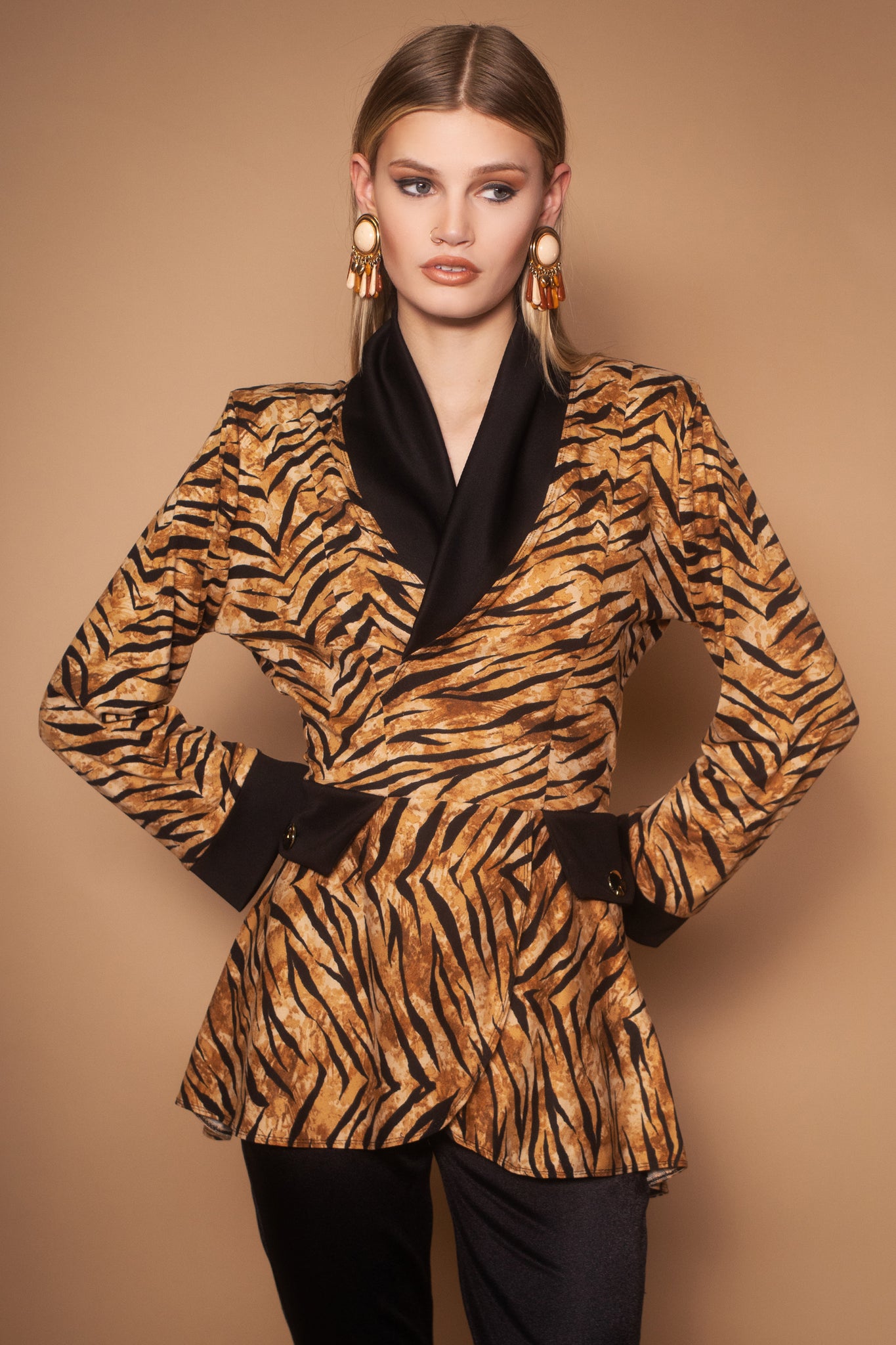 Bengal Blaze Faux Blazer Dress