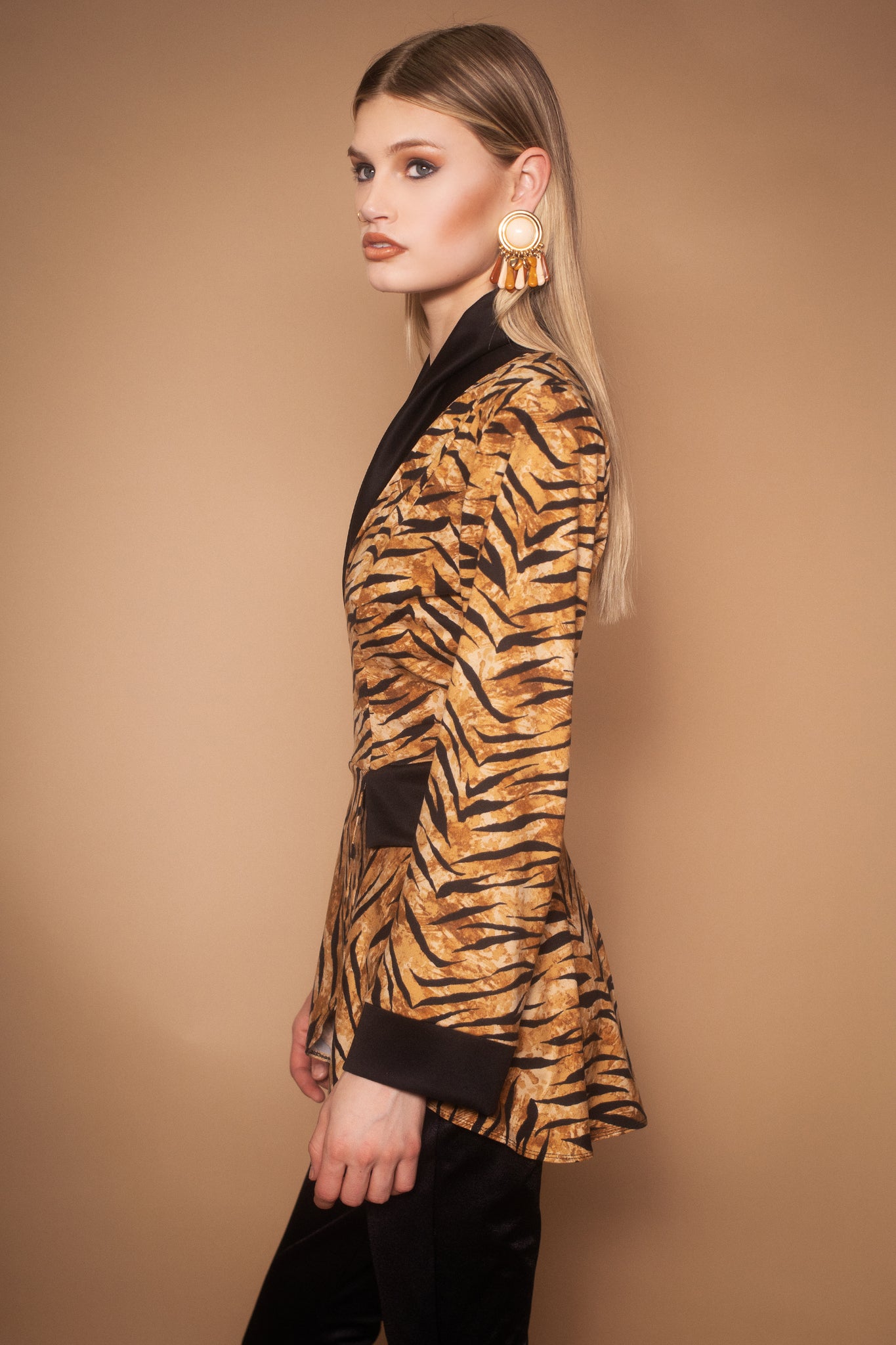 Bengal Blaze Faux Blazer Dress