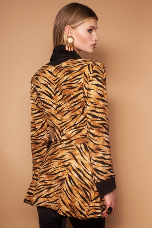 Bengal Blaze Faux Blazer Dress