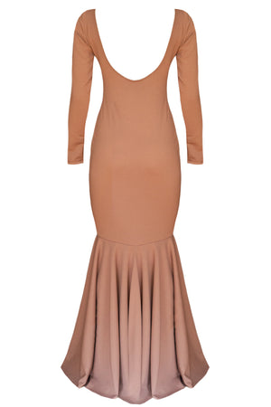 Sloan Dusty Rose Crepe Mermaid Dress