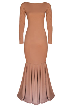 Sloan Dusty Rose Crepe Mermaid Dress