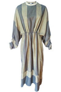 Inez Wool Blend Ruched Kaftan