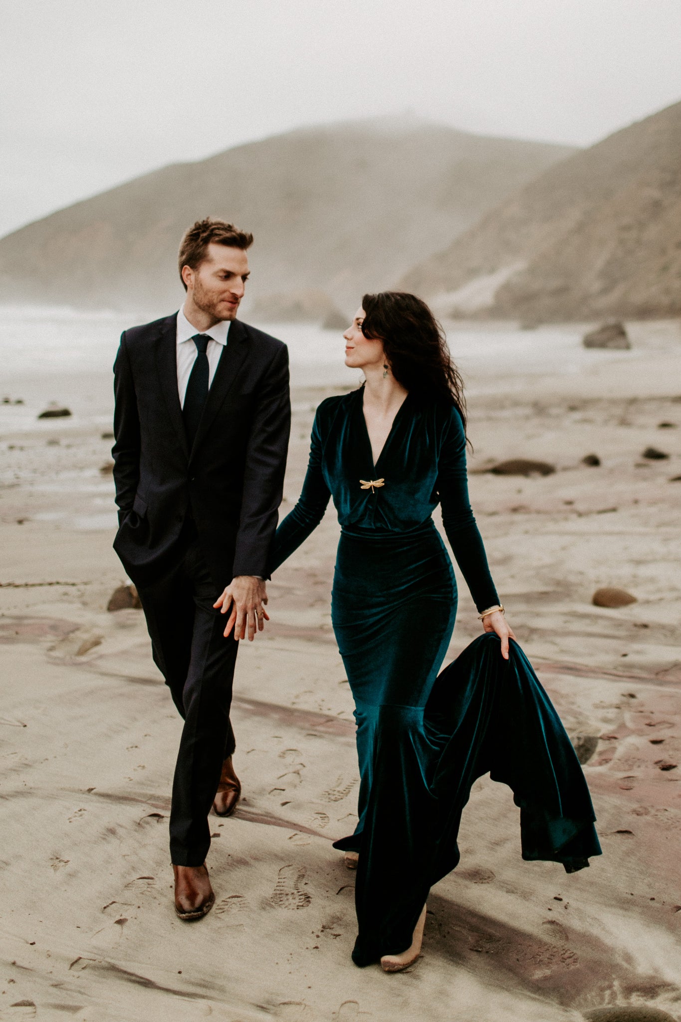 Velvet mermaid gown shop