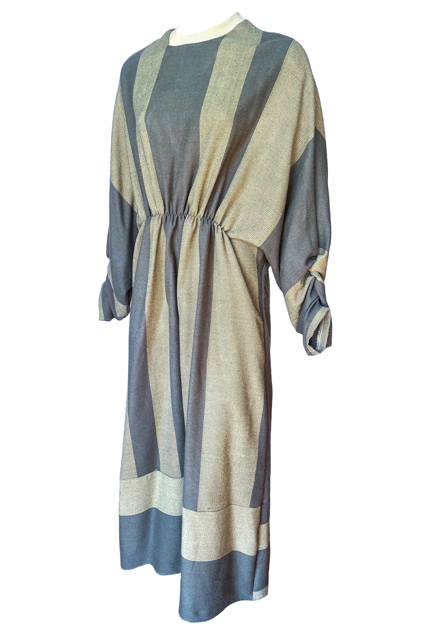 Inez Wool Blend Ruched Kaftan