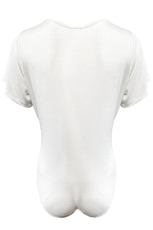 Colleen Lyocell Bodysuit Coastal White