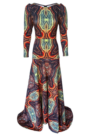 Delphina Fit and Flare Gown