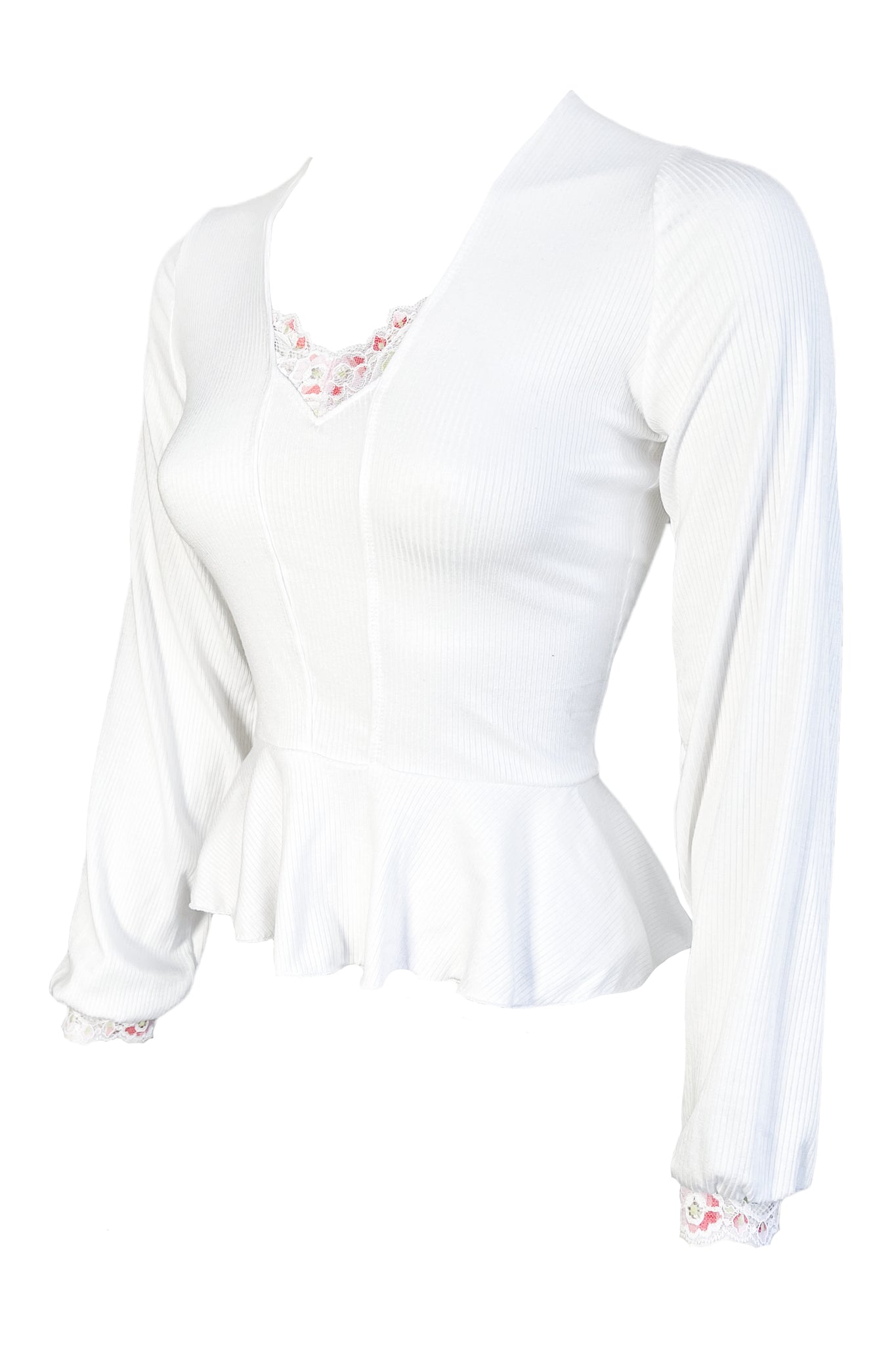 Eden Floral Lace Lyocell Peplum Top