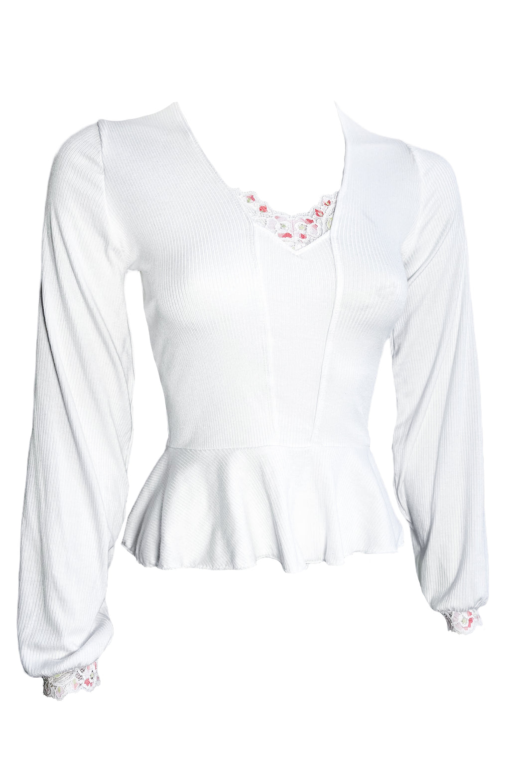 Eden Floral Lace Lyocell Peplum Top