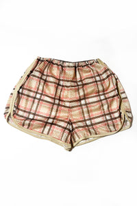 Marvin Plaid Highwaist Mesh Ringer Shorts