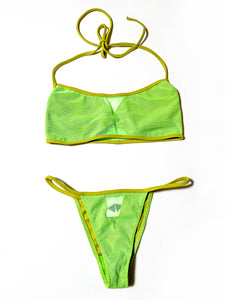 Nia Neon Green Mesh Swimsuit