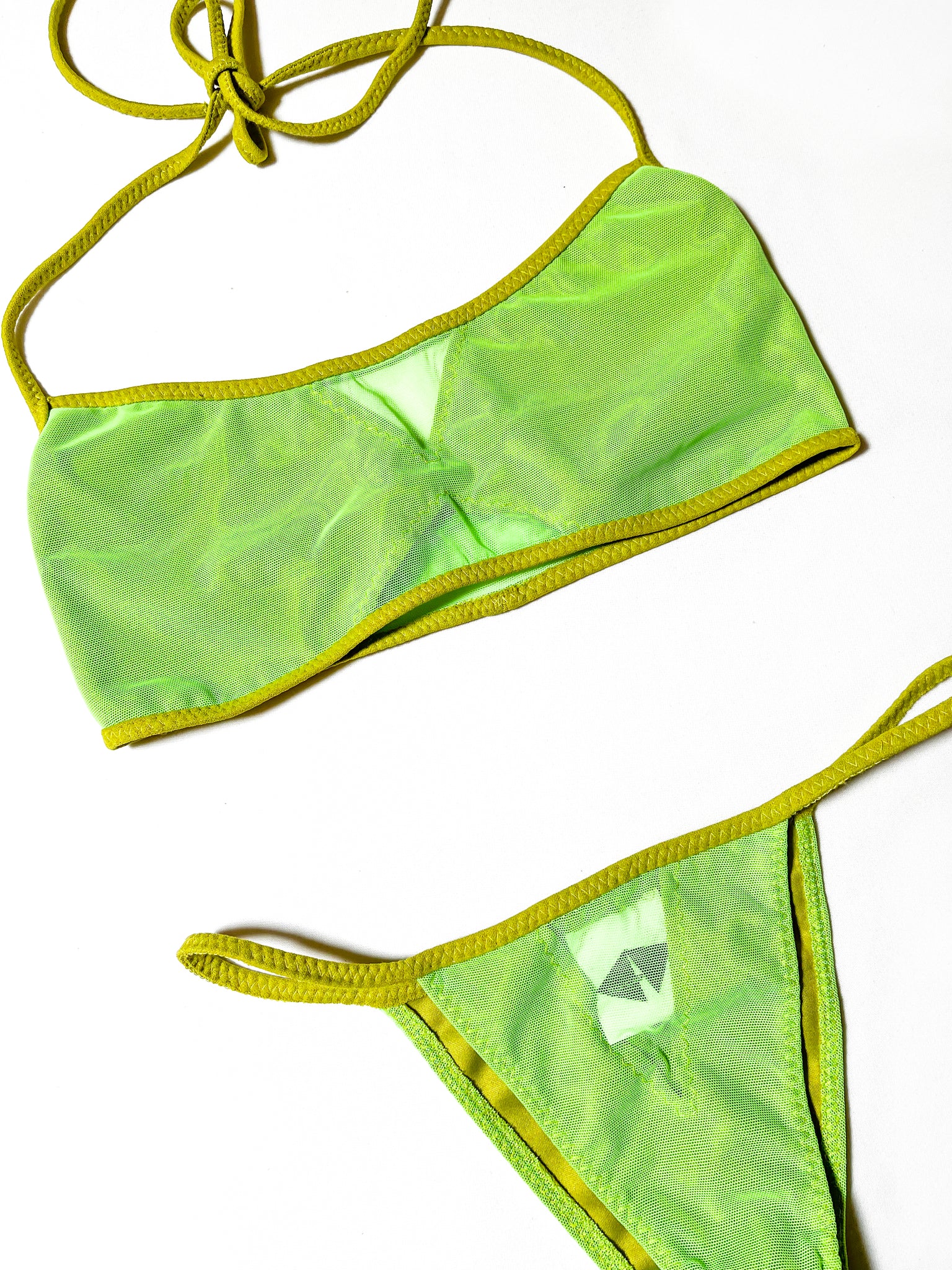 Nia Neon Green Mesh Swimsuit
