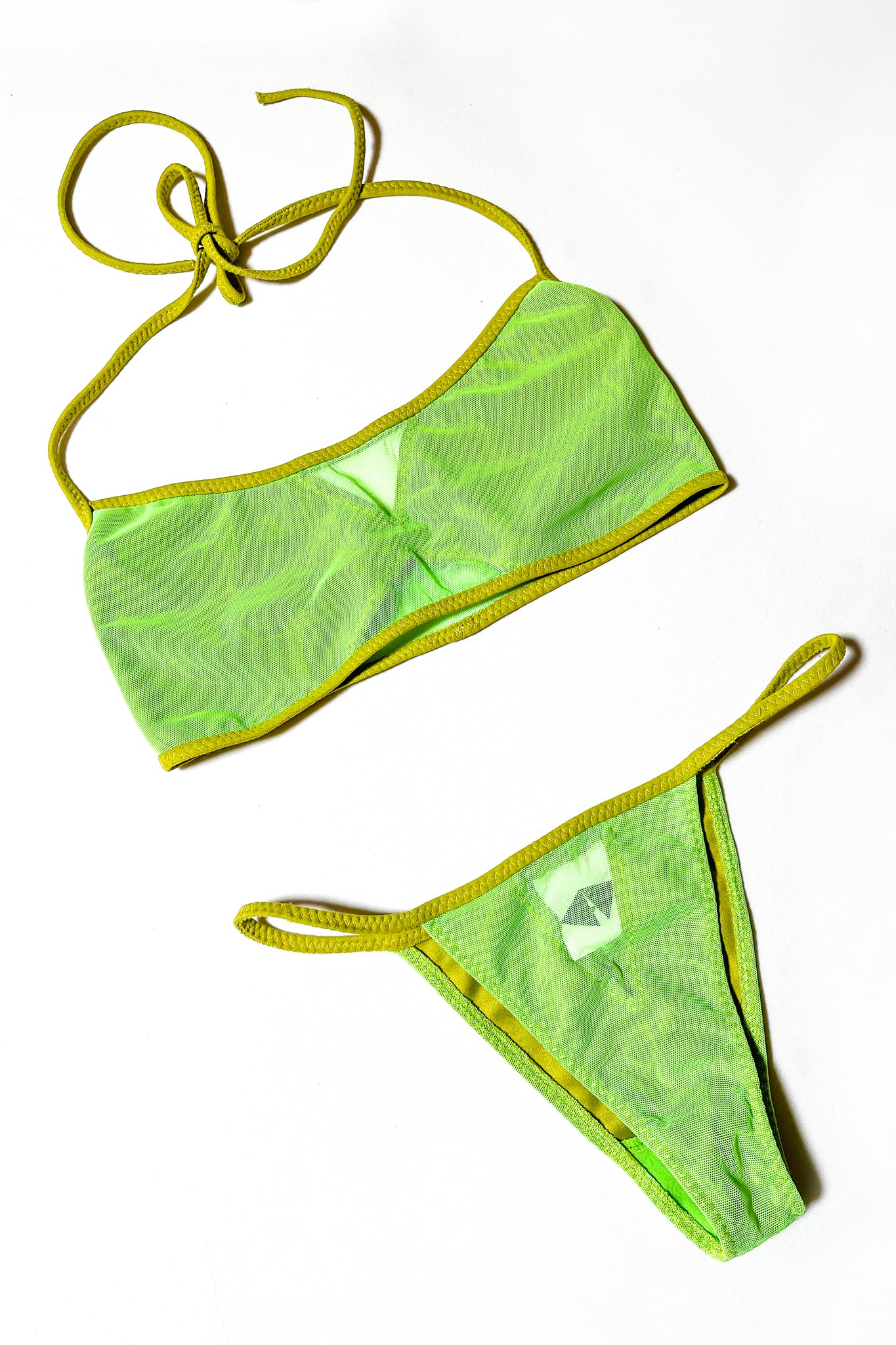 Nia Neon Green Mesh Swimsuit