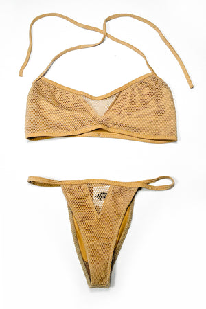 Nia Nude Fishnet Swimsuit