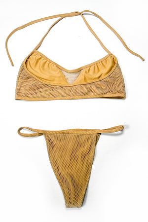 Nia Nude Fishnet Swimsuit