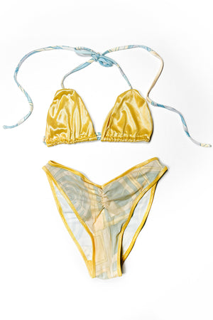 Athena Metallic Mesh Overlay Swimsuit