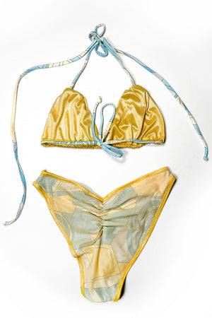 Athena Metallic Mesh Overlay Swimsuit