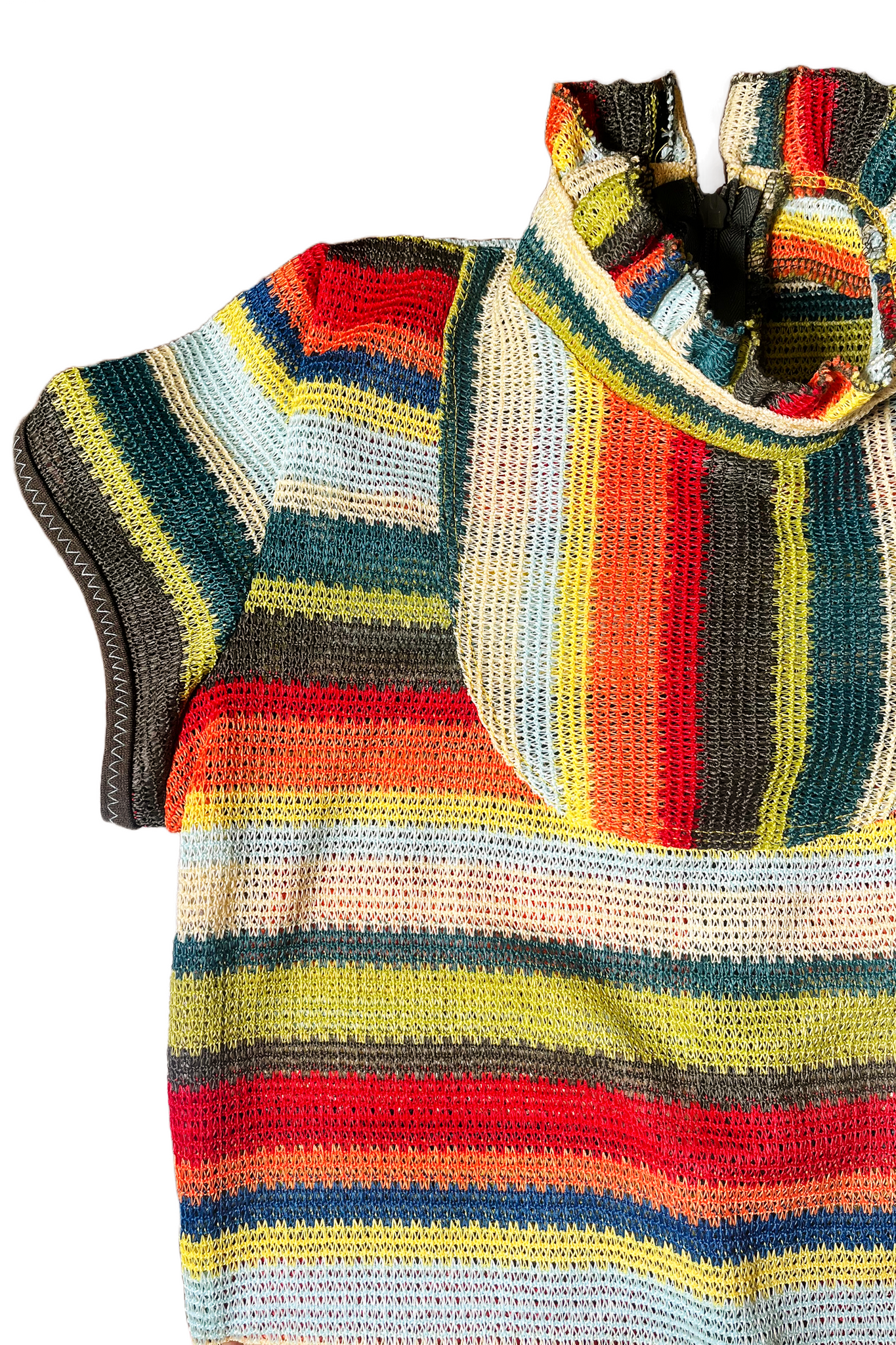 Marcia One of a Kind Vintage Fabric Ruffled Baby Tee XS-S