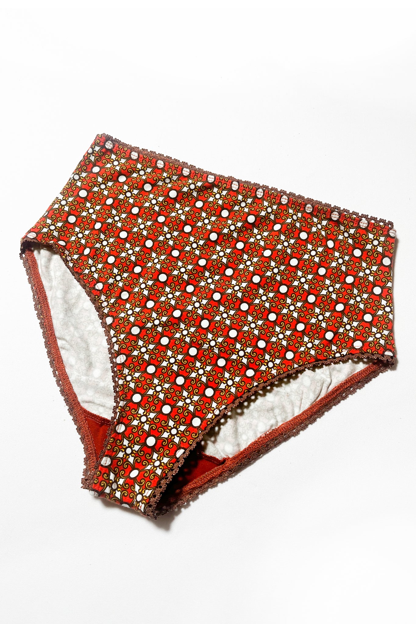 Mod Highwaist Retro Print Panty Small