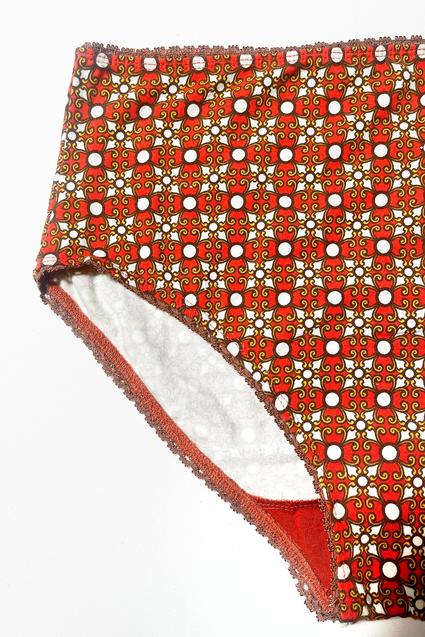 Mod Highwaist Retro Print Panty Small