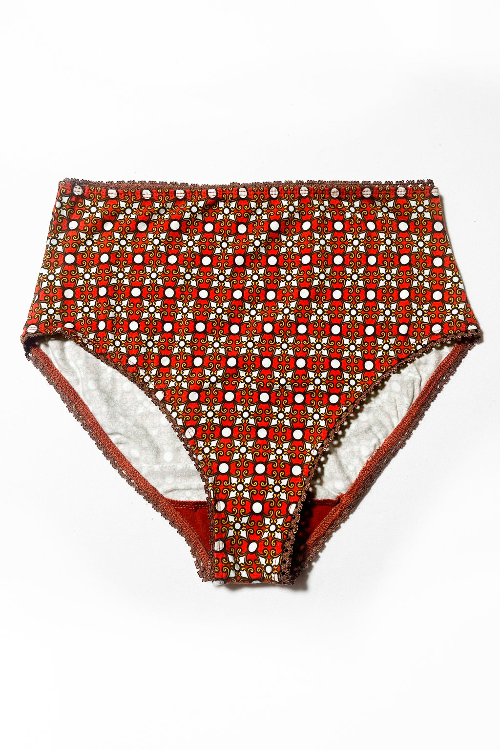 Mod Highwaist Retro Print Panty Small