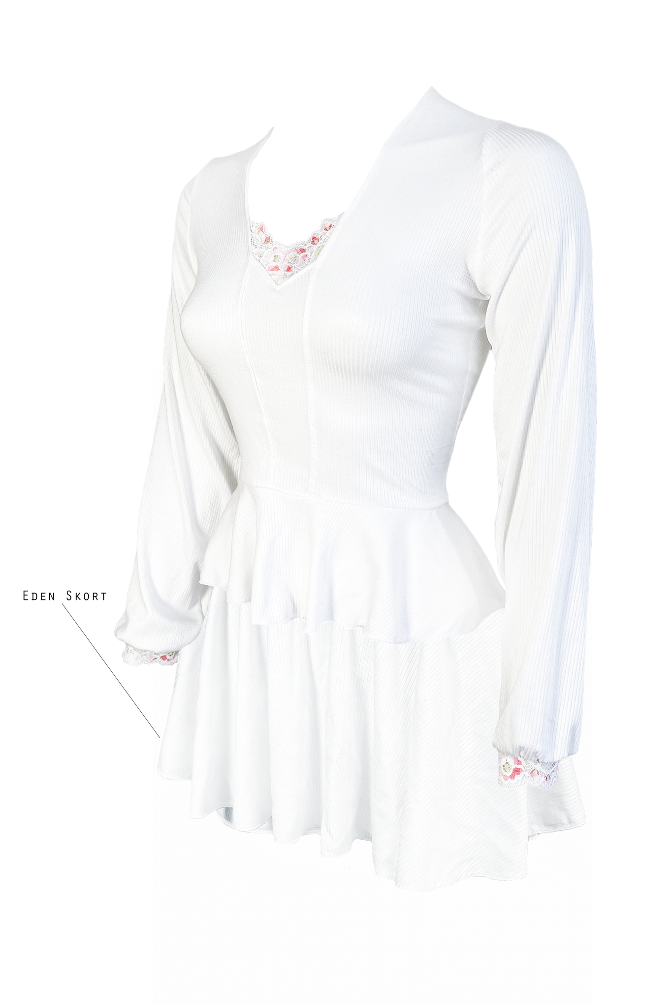Eden Floral Lace Lyocell Peplum Top