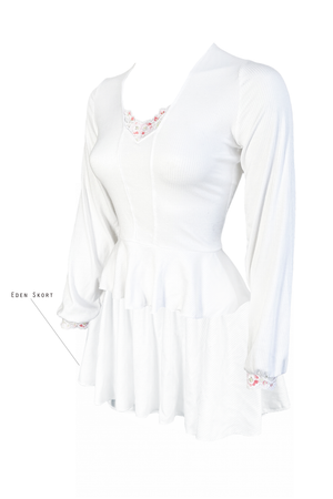 Eden Floral Lace Lyocell Peplum Top