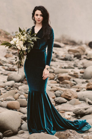 Navy Blue Self Pattern Velvet Long Dress – SVB Ventures
